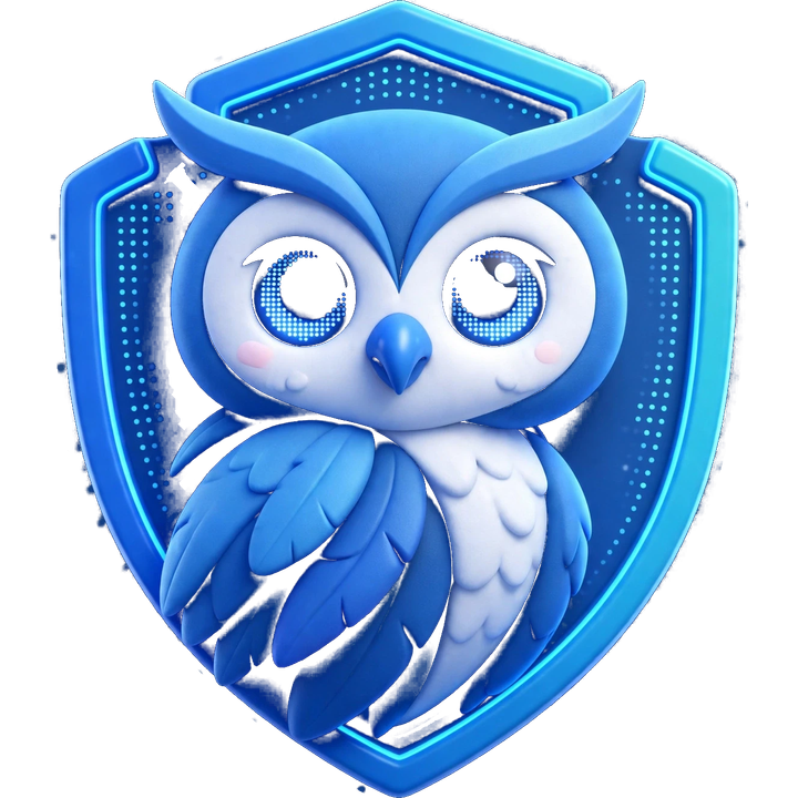 Sekura — owl-in-shield mark